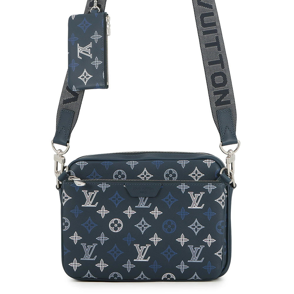 Louis Vuitton Monogram Shadow Black Trio Messenger Shoulder Bag